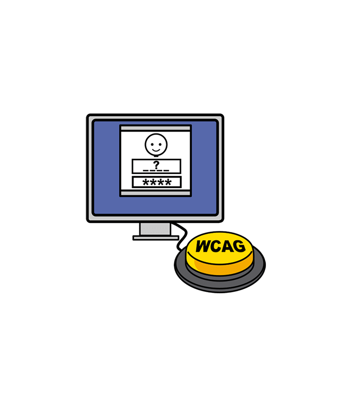 página web con control de entrada, y un texto que dice WCAG